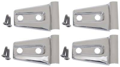 Kentrol - Kentrol 30020 Polished Door Hinge Overlays 4pc for 07-18 Jeep Wrangler JK 2DR