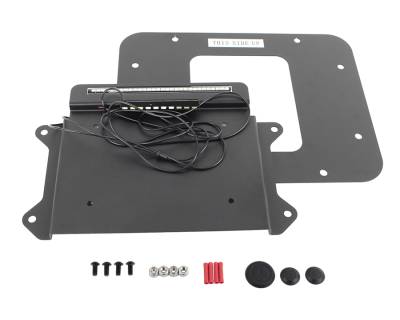 Kentrol - Kentrol 80707 BackSide License Plate Mount w/LED's for 07-09 Jeep Wrangler JK