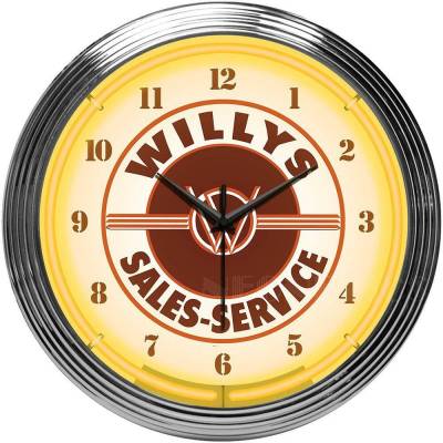 Neonetics - Neonetics Jeep Logo Willys Sales Service Neon Clock 8JEEPW