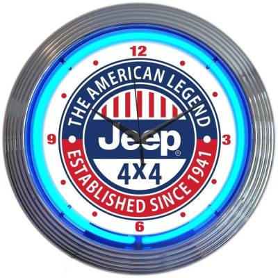 Neonetics - Neonetics Jeep Logo The American Legend Neon Clock 8JEEPX