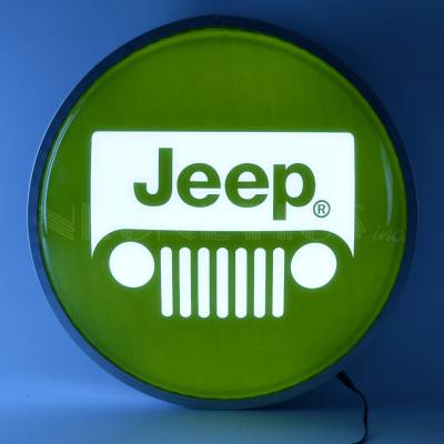 Neonetics - Neonetics Jeep Logo 15" Backlit LED Lighted Sign 7JEEPG