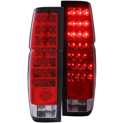 Anzo USA - Anzo USA Chrome LED Red/Clear Lens Taillight Set for Hardbody 311034