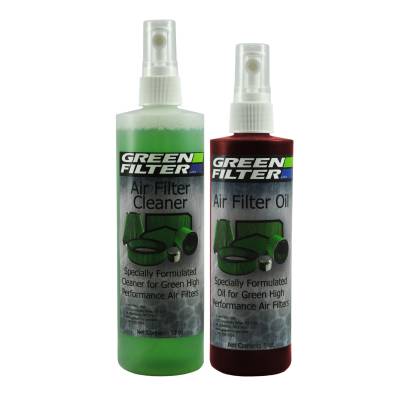 Green Filter USA - Green Filter 2801 Cleaner & Synthetic Oil Kit 12oz. Cleaner 8oz. Oil Red