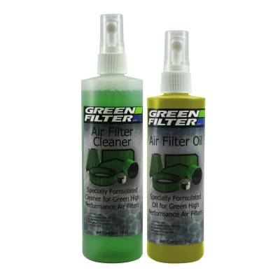 Green Filter USA - Green Filter 2805 Cleaner & Synthetic Oil Kit 12oz. Cleaner 8oz. Oil Yellow