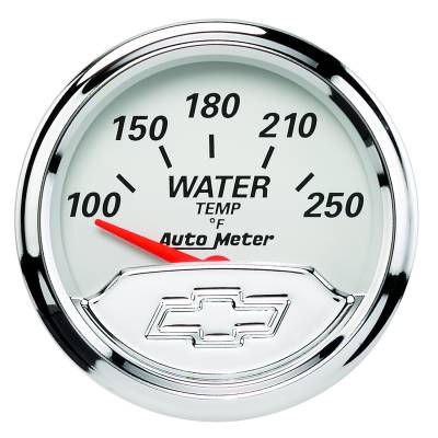 AutoMeter - AutoMeter 1337-00408 Water Temperature 100-250°F 2-1/16" for Chevy Heri Bowtie