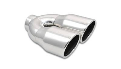 Vibrant Performance - Vibrant 1326 Dual 3.5" Round Stainless Steel Tips Single Wall Angle Cut