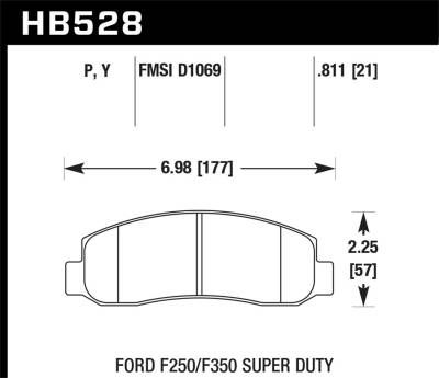 Hawk Performance - Hawk Performance SD Super Duty Truck Brake Pads HB528P.811
