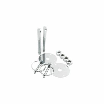 Allstar Performance - Allstar Performance ALL18513 Steel Hood Pin Kit w/1/4" Flip-Over Clips