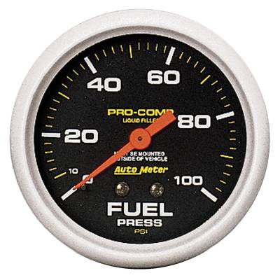 AutoMeter - AutoMeter 5412 Pro-Comp Mech Fuel Pressure Liquid Filled Gauge 0-100PSI 2-5/8"