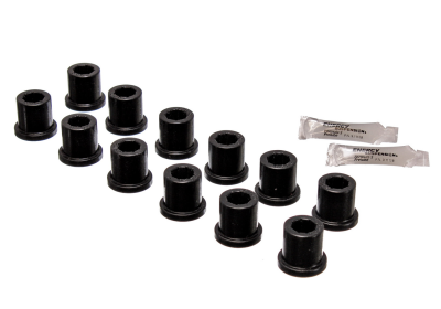 Energy Suspension - Energy Suspension 8.2101G Leaf Spring Bushing Set Polyurethane Black