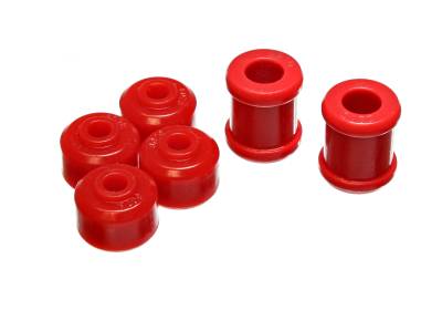 Energy Suspension - Energy Suspension 9.8137R Shock Bushing Set Front Polyurethane Red