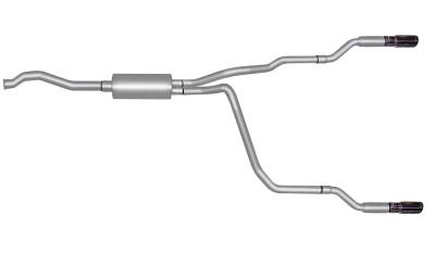 Gibson Performance Exhaust - Gibson Performance 9508 Split Rear Cat-Back Exhaust System Aluminized