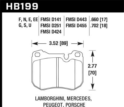Hawk Performance - Hawk Performance HB199E.702 Blue 9012 Motorsports Brake Pads