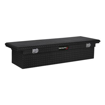 TrailFX - TrailFX 120722 Crossover Low Profile 72" Black Aluminum Tool Box Single Lid