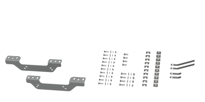 B&W Trailer Hitches - B&W Hitch RVR2506 Install Brackets for Universal Mounting Rails GM