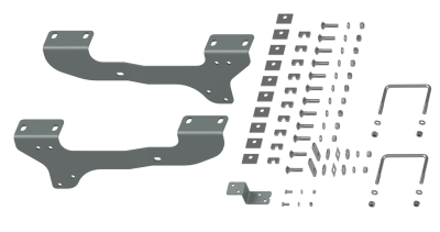 B&W Trailer Hitches - B&W Hitch RVR2503 Install Brackets for Universal Mounting Rails GM