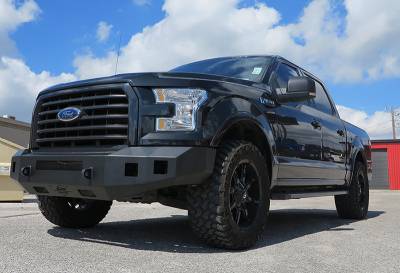 Steelcraft - Steelcraft 71-11410 Black Fortis Front Bumper for 15-17 Ford F150