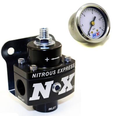 Nitrous Express - Nitrous Express 15952 Non-Bypass Fuel Pressure Regulator w/Pressure Gauge