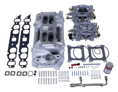 Edelbrock - Edelbrock 2065 RPM Air-Gap Dual-Quad Intake Manifold/Carburetor Kit