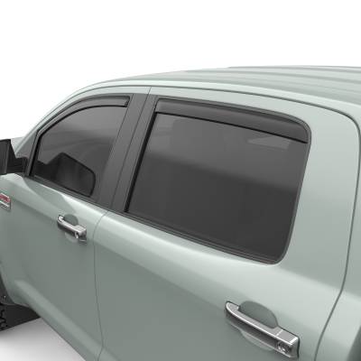 EGR - EGR 575195 Front/Rear In-Channel Window Visors Black for 07-21 Tundra CrewMax