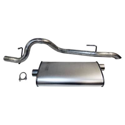 Crown Automotive Jeep Replacement - Crown Automotive 52101052AE Muffler/Tailpipe for 99-01 Jeep Cherokee XJ