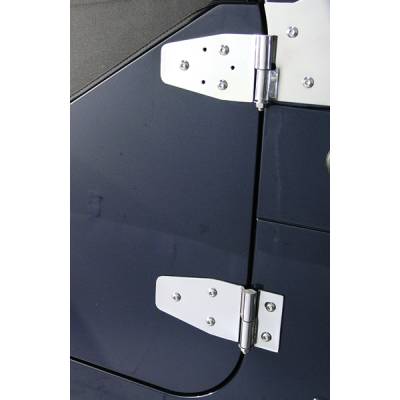 Rugged Ridge - Rugged Ridge 11113.03 Door Hinge Kit Stainless Steel for Jeep Wrangler