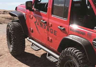 Rampage - Rampage 34641596 Terrain HX Nerf Step Black for 18-26 Jeep Wrangler JL 4DR