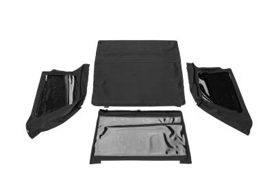 Rampage - Rampage 139535 Trailview Frameless Soft Top Blk Diamond for 97-06 Wrangler TJ