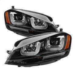 Spyder Auto - Spyder Auto 5080578 DRL Projector Headlights Black/Clear for VW Golf