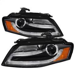 Spyder Auto - Spyder Auto 5081544 Black/Clear DRL Projector Headlights for 09-12 Audi A4/S4