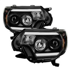 Spyder Auto - Spyder Auto 5081711 Black/Clear Light Bar Headlights for 12-15 Toyota Tacoma