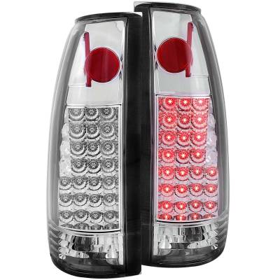 Anzo USA - Anzo USA Chrome LED Clear Lens Taillight Set GM C/K Trucks/Suvs 311005