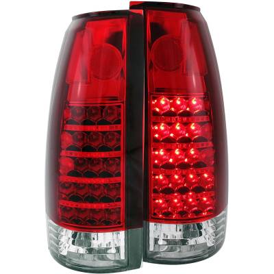 Anzo USA - Anzo USA Chrome LED Red/Clear Lens Taillight Set GM C/K Trucks/Suvs 311057