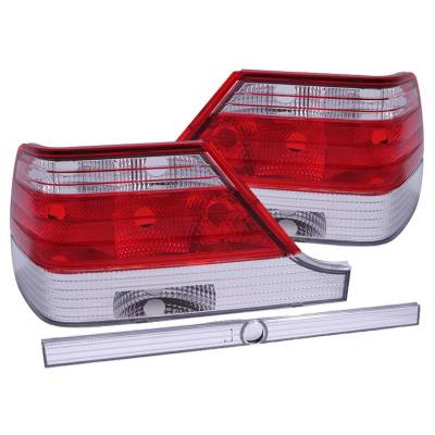 Anzo USA - Anzo USA Chrome Euro Red/Clear Lens Taillight Set Mercedes S-Class 221153