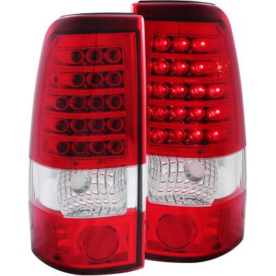 Anzo USA - Anzo USA Chrome LED Red/Clear Taillights Lens Silverado/Sierra Trucks 311010