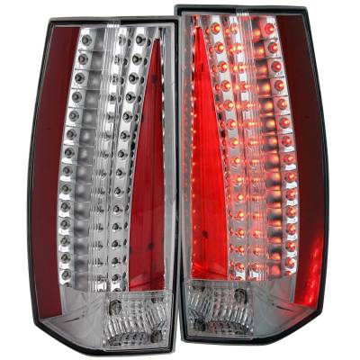 Anzo USA - Anzo USA 321287 Chrome LED Clear Lens Taillight Set 07-11 Cadillac Escalade/ESV