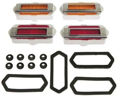 Auto Metal Direct - Auto Metal Direct W-768A Front/Rear 20Pc Side Marker Light Assembly