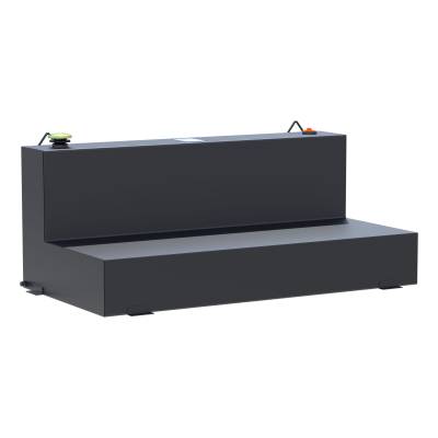UWS - UWS ST-100-L-MB Matte Black 100-Gallon L-Shape Steel Transfer Tank