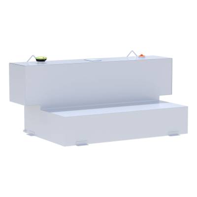 UWS - UWS ST-100HH-W White Hammerhead-Style 100-Gallon L-Shape Steel Transfer Tank