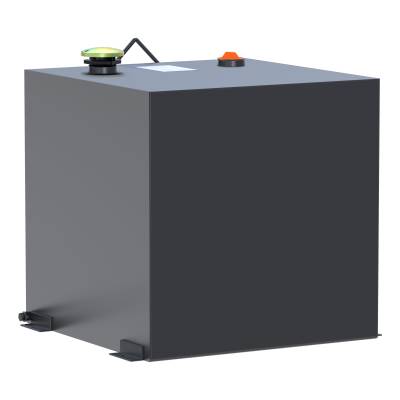 UWS - UWS ST-53-R-MB Matte Black 53-Gallon Rectangle Steel Transfer Tank
