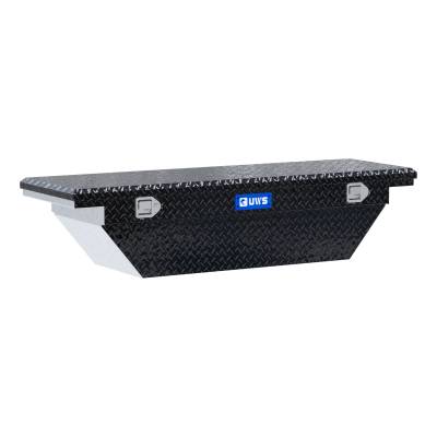 UWS - Gloss Black Aluminum 63" Angled Truck Tool Box Low Profile LTL Shipping Only