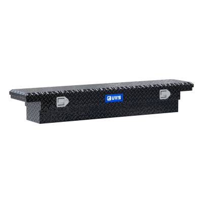 UWS - Gloss Black Aluminum 63" Slim Truck Tool Box Low Profile LTL Shipping Only