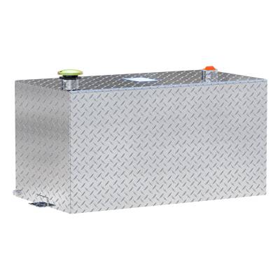 UWS - UWS TT-50-R-T-P 50-Gallon Rectangle Bright Aluminum Transfer Tank