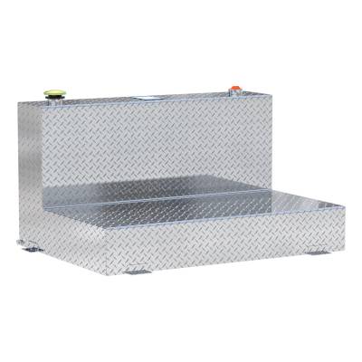 UWS - UWS TT-85-L-T-P 85-Gallon L-Shape Bright Aluminum Transfer Tank