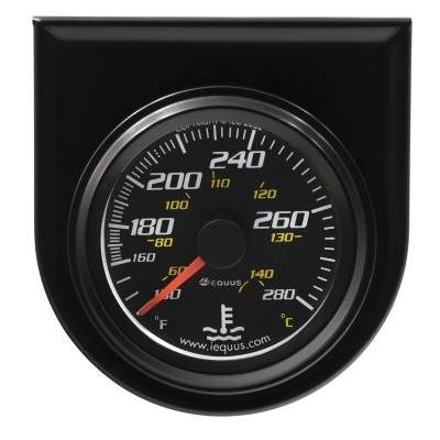 Equus - Equus E6242 Gauge Water Temp 2" 130-28F 270 Sweep Mech Black 6000