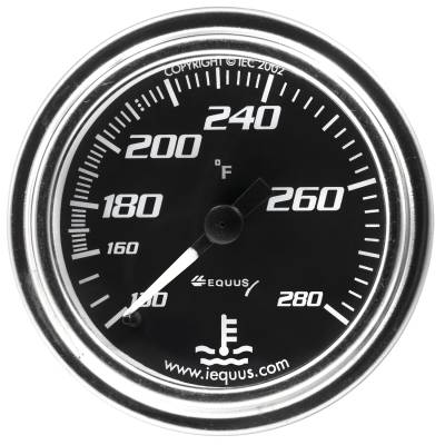 Equus - Equus E7241 Gauge Water Temp 2" 130-28F 270 Sweep Mech Chrome 7000