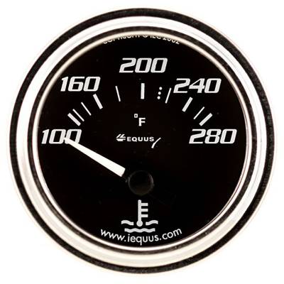 Equus - Equus E7262 Gauge Water Temp 2" 100-28F 90 Sweep Elec Chrome 7000