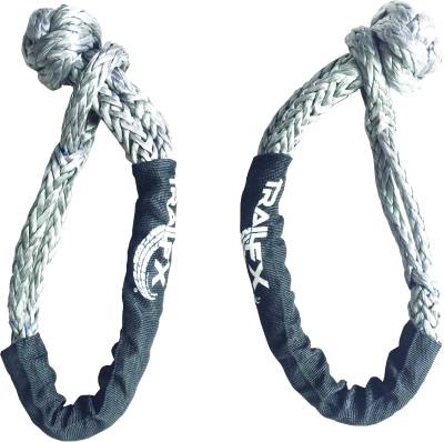 TrailFX - TrailFX WA043 7/16" Synthetic Rope 30K Lb Break Strgth/7500 Lb Work Cap Blac w/L