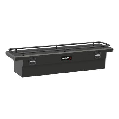 TrailFX - TrailFX 120723CR Crossover Low Profile 72" Matte Black Aluminum Tool Box w/Rail