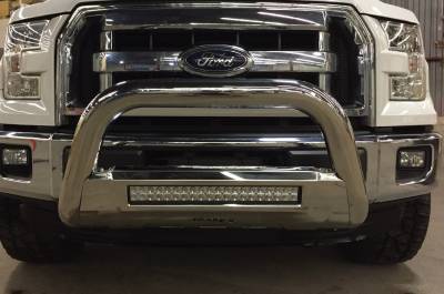 TrailFX - TrailFX B1604S Polished Stainless Bull Bar 3.5" w/Skid Plate No Light Bar